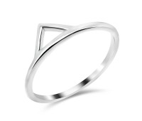 Silver Ring Plain Triangle NSR-212